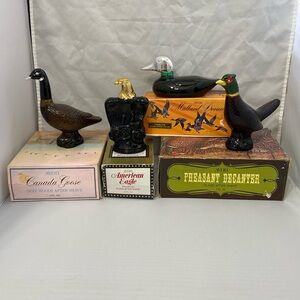 Vintage Avon Bird Decanter Lot